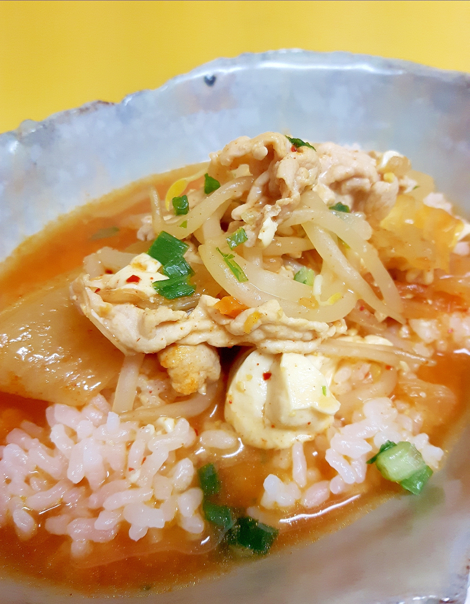 サリ麺で韓国プデチゲ