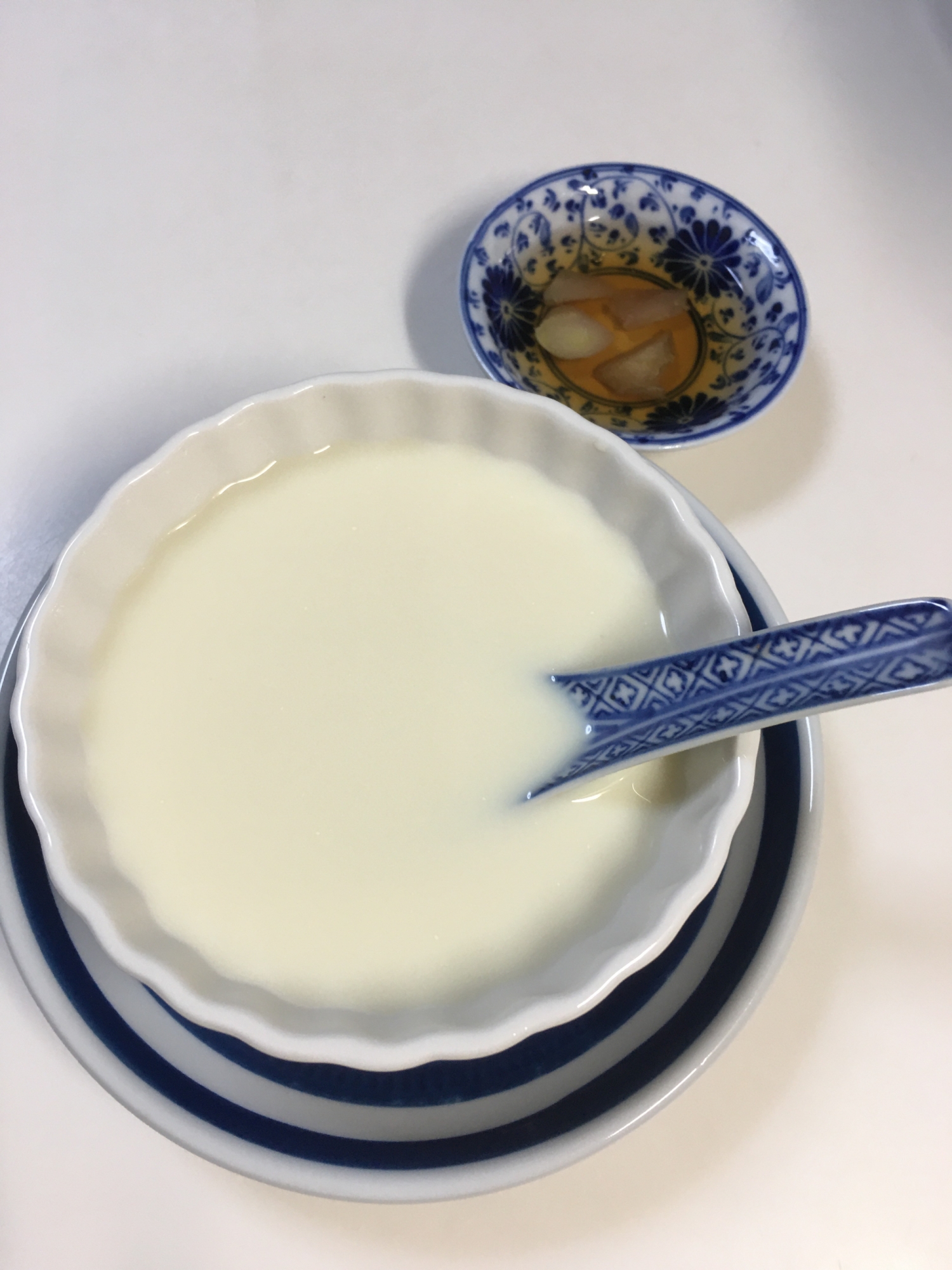 豆花と生姜シロップ