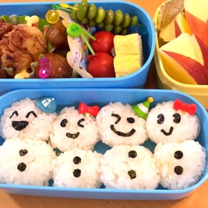 雪だるまさんのニコニコ弁当 レシピ 作り方 By ゆきのえ 楽天レシピ