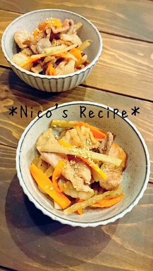 豚こまとごぼうの生姜炒め レシピ 作り方 By Nico 楽天レシピ