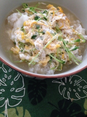 麺つゆで 豆苗の玉子丼 レシピ 作り方 By Xmickyx 楽天レシピ