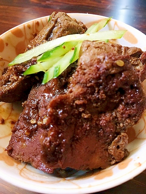 牛レバーのにんにく醤油焼き