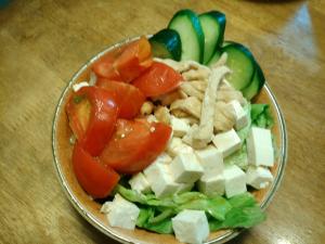 低カロリー 低予算 低糖質 豆腐と油揚げのサラダ レシピ 作り方 By W ショボーン 楽天レシピ
