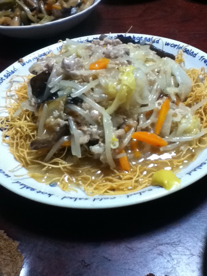 豚ひき肉と野菜たっぷり皿うどん