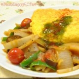 ☆ラタトゥイユ風野菜ソースで頂くチーズオムレツ☆