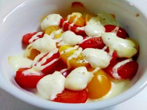 おつまみにも モッツァレラとミニトマトのマヨ焼き レシピ 作り方 By うーころちゃん 楽天レシピ