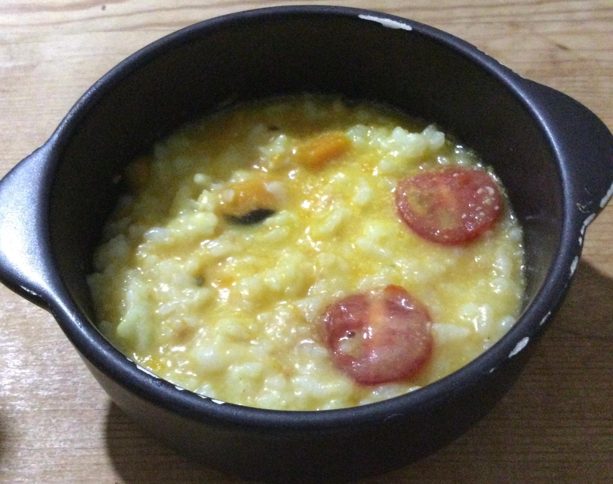 かぼちゃミニトマト入りおじや♪