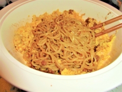 炒り卵あえ麻婆担々麺っぽいなにか