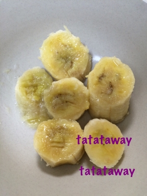 レンジで簡単おやつ ホットバナナ レシピ 作り方 By Tatataway 楽天レシピ