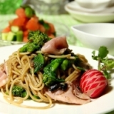 塩麹を使って和風菜の花パスタ