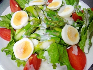 アスパラガスと卵のグリーンサラダ レシピ 作り方 By Mint74 楽天レシピ
