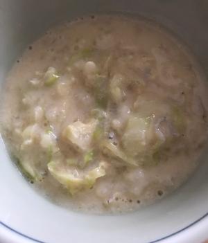 キャベツとしらすの豆乳味噌お粥 レシピ 作り方 By ボンド子 楽天レシピ