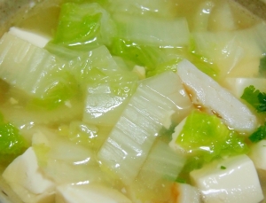 白菜と笹かまぼこと豆腐のスープ レシピ 作り方 By まるっとまる 楽天レシピ