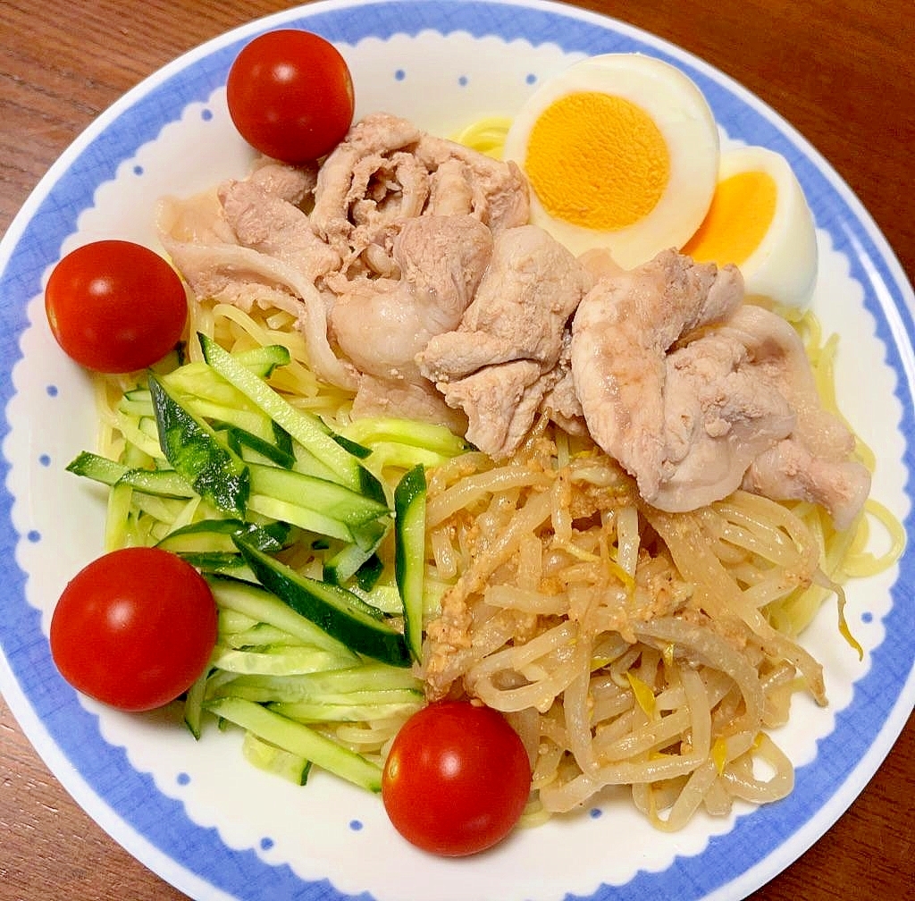 ゴーヤとキムチのパスタ冷やし中華