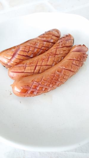 ウインナーのギザギザ飾り切り レシピ 作り方 By ワタシの料理日記 楽天レシピ