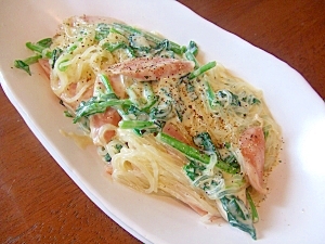 ナチュラルチーズと牛乳で♫濃厚カルボナーラ