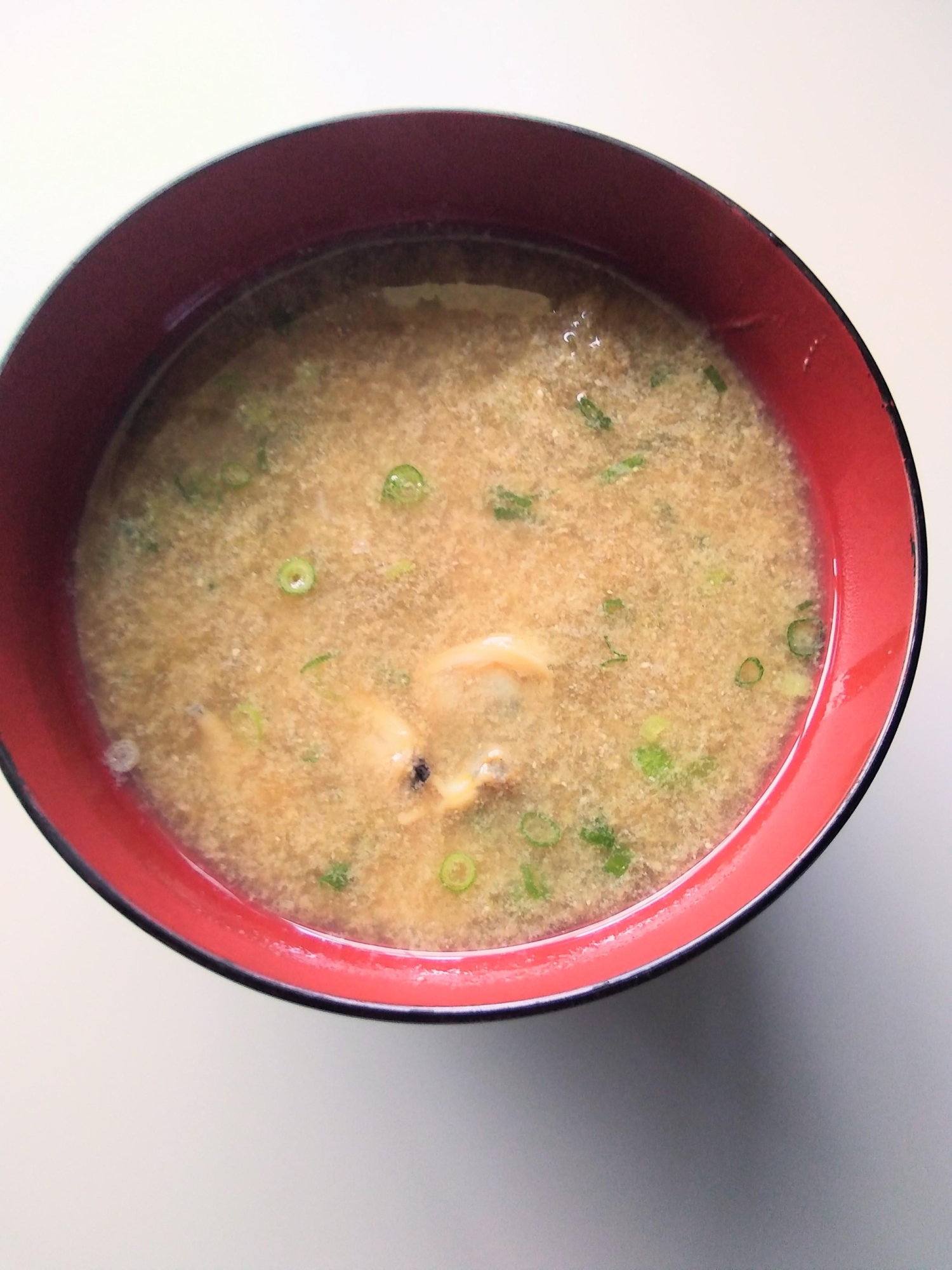 簡単　冷凍むき身あさりの味噌汁　アサリのみそ汁