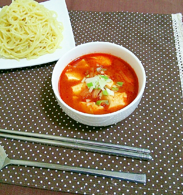 簡単美味しい!!スンドゥブチゲでつけめん