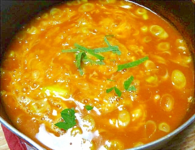 簡単！スンドゥブの素でチゲうどん♪