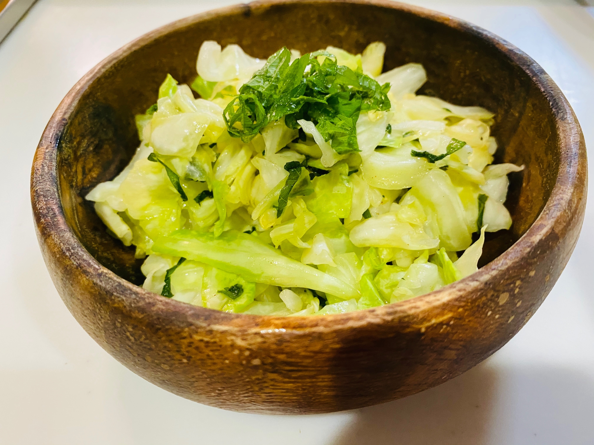 ささっとおつまみ！キャベツと大葉の和え物