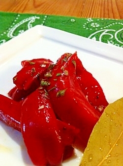 夏にうれしい冷たい常備菜 赤ピーマンのマリネ レシピ 作り方 By 豪yukarin 楽天レシピ
