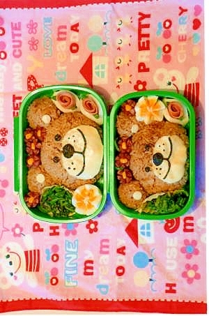 キャラ弁 かわいいクマさんブーフ弁当 レシピ 作り方 By とりっぴい