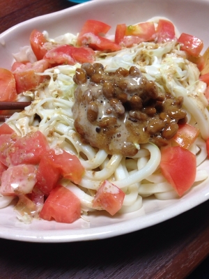 サラダうどん 納豆のせ レシピ 作り方 By てぃんくる ちぇりー 楽天レシピ