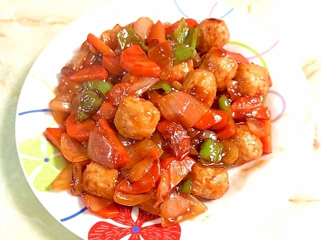 お弁当に★豚こま肉で作る簡単酢豚