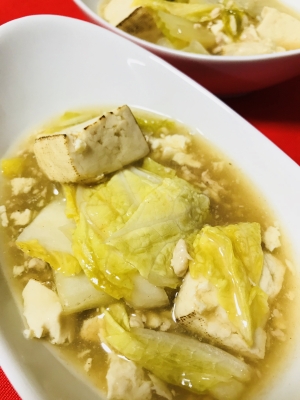 胃に優しい 白菜と豆腐のミンチあんかけ レシピ 作り方 By Toytoy Saori05 楽天レシピ
