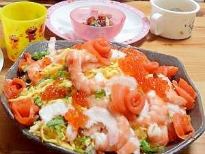 2011ひな祭りメニュー 華やか簡単ちらし寿司 レシピ 作り方 By ぱぱんぱんぱん 楽天レシピ