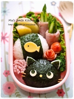 キャラ弁 黒猫ちゃんおにぎり レシピ 作り方 By Mai Mai 楽天レシピ