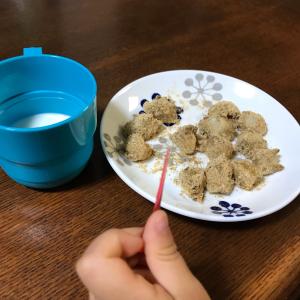 2歳児朝ごはん 一口きなこ餅 レシピ 作り方 By まるちゃむごーさん 楽天レシピ