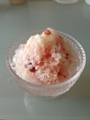 イチゴジャムで簡単 かき氷いちごシロップ レシピ 作り方 By Aita1102 楽天レシピ