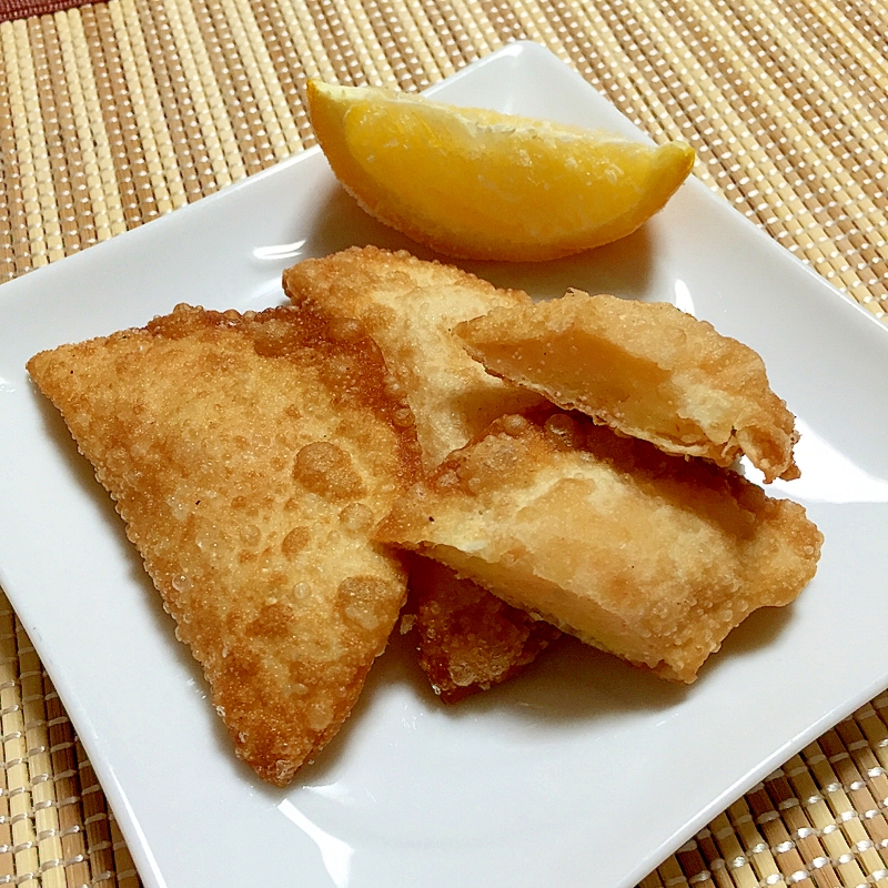 余った餃子の皮で！じゃがいもと明太子のサモサ風♪