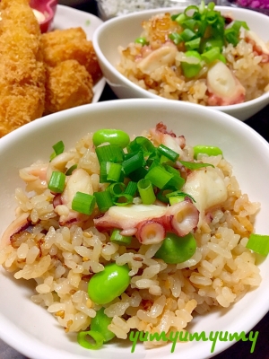 たこ飯です たこの風味 歯ごたえも楽しい炊き込み飯 レシピ 作り方 By ゆんゆんゅん 楽天レシピ