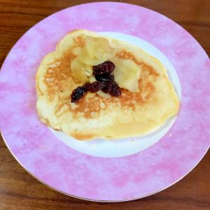 焼きりんごレーズンのパンケーキ レシピ 作り方 By 水玉模様 楽天レシピ