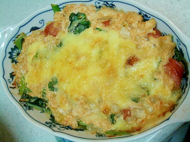 豆腐でホワイトソース風グラタン