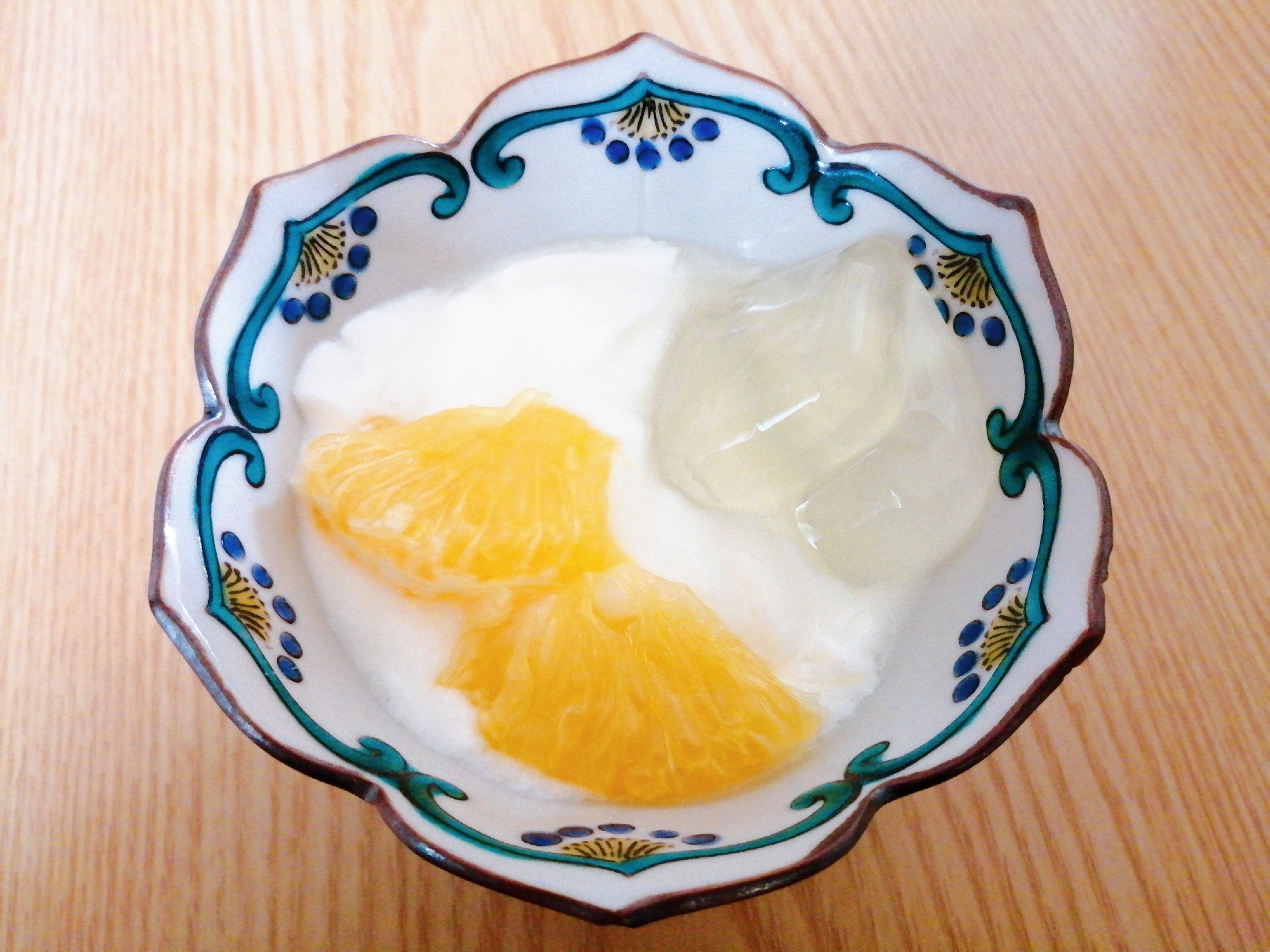 甘夏とゼリーのヨーグルト