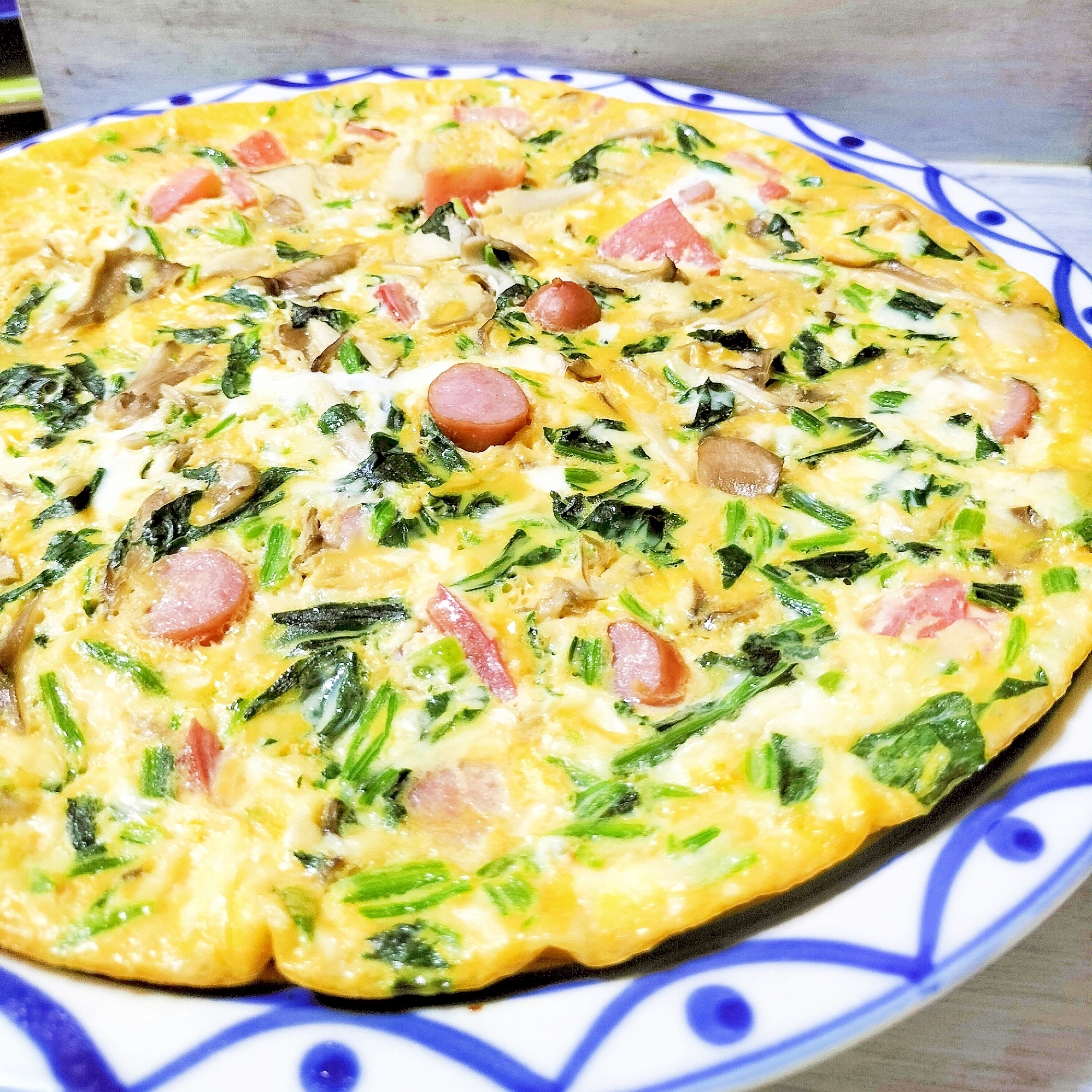 春キャベツと納豆のふわとろチーズオムレツ♪