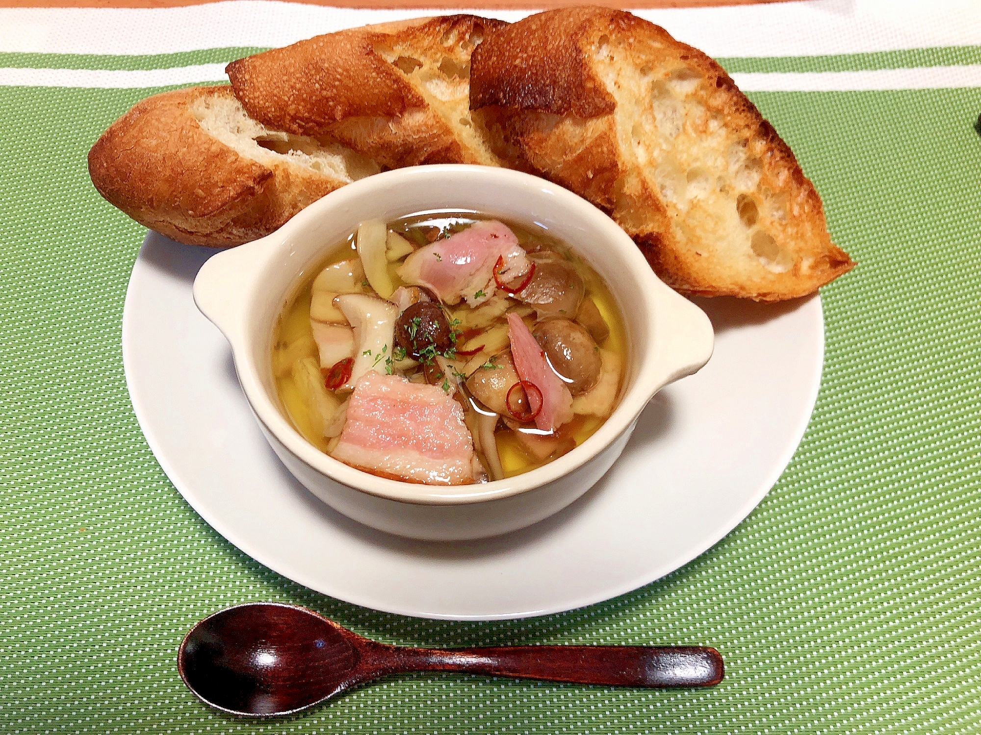 アヒージョのリメイク♫チーズリゾット