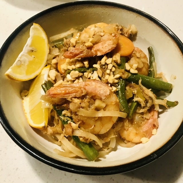 海老のパットタイ(パッタイ)★夫が作る晩ご飯