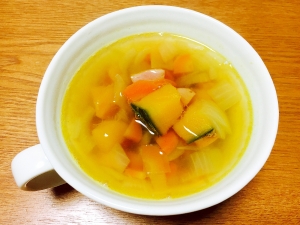 かぼちゃのコンソメスープ レシピ 作り方 By おこのみっちゃん 楽天レシピ