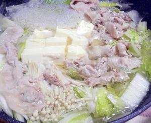 しゃぶしゃぶ用豚肉で野菜たっぷりお鍋 レシピ 作り方 By デラみーやん 楽天レシピ