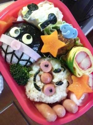 キャラ弁 バイキンマン アンパンマン弁当 レシピ 作り方 By Momo S Mama 楽天レシピ