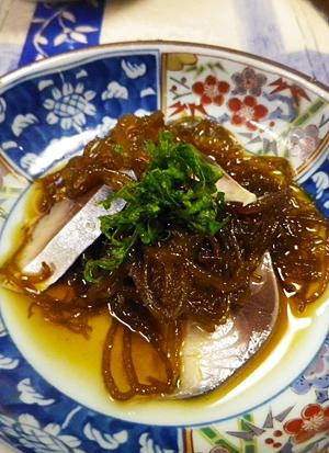 しめ鯖もずくの黒酢の物 レシピ 作り方 By Leopoo 楽天レシピ