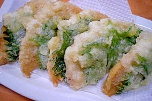 大葉プラスで 大葉巻き筍の天ぷら レシピ 作り方 By ひろりん１１０６ 楽天レシピ