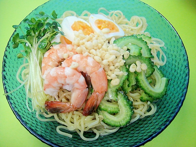 鶏そぼろの冷やし中華*̩̩̥*̩̩̥☆