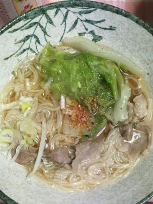 白菜 豚こま ネギの温素麺 レシピ 作り方 By Faiten888 楽天レシピ