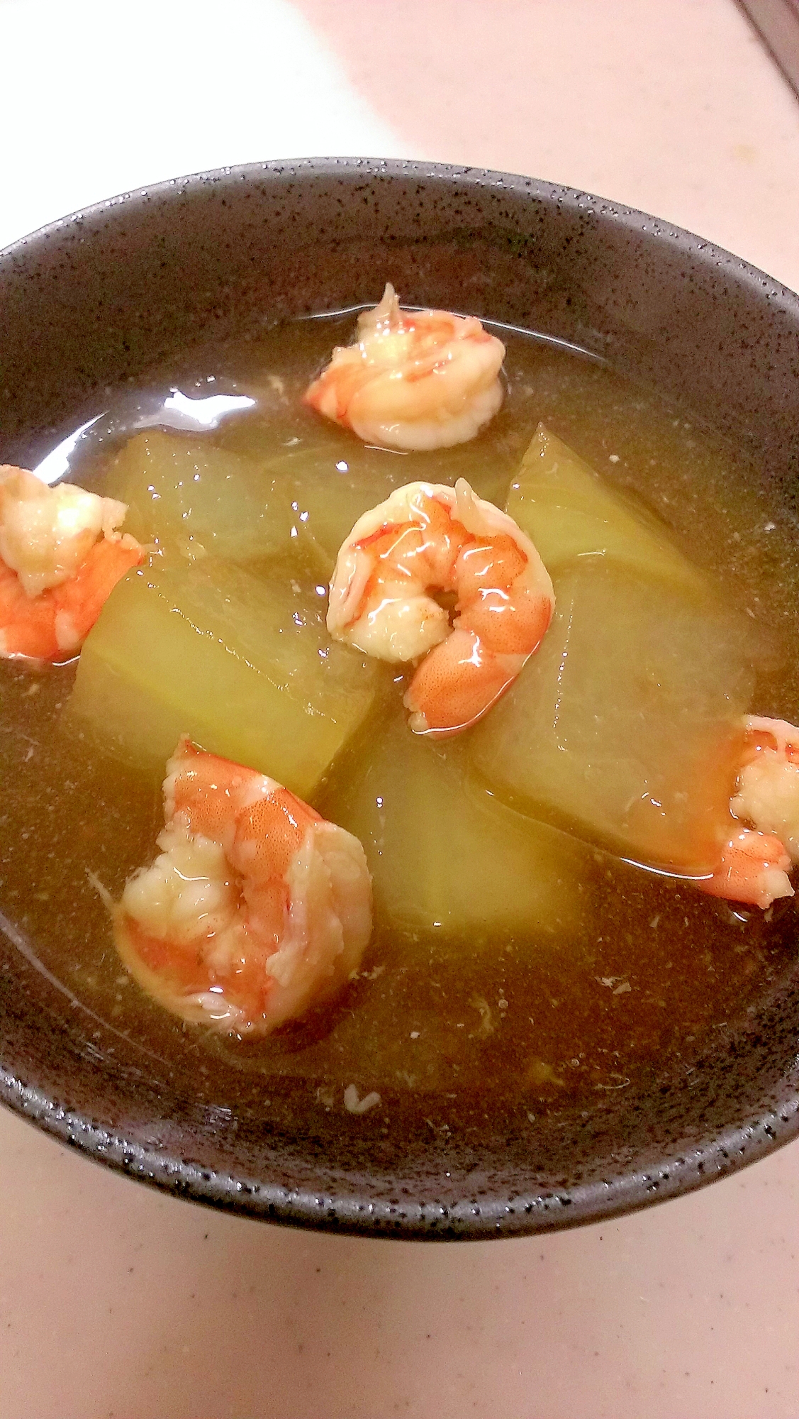 冬瓜と海老のあんかけスープ♪