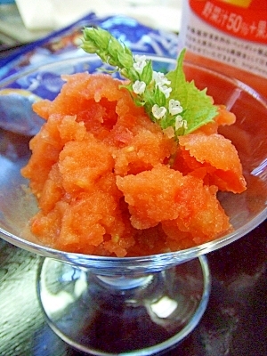 トマト 野菜ジュースシャーベット レシピ 作り方 By Iihi009 楽天レシピ